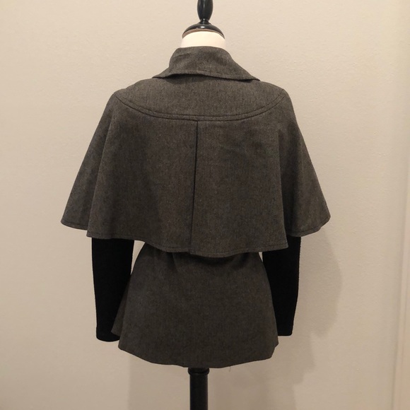 Trina Turk cape jacket Evanston herringbone jacket - Picture 5 of 7